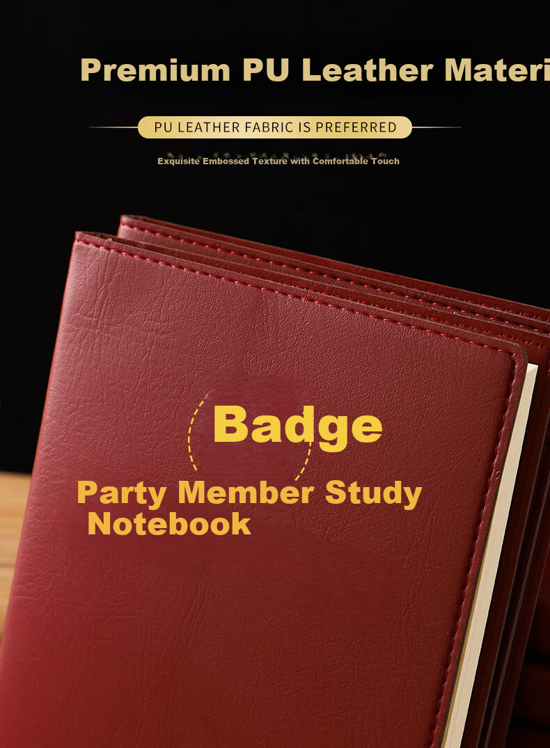 Elifo A5 Party Member Study Notebook 2026 Party Member Notebook Party Building Record Book Party Class Work Meeting Notebook Brown 1 Pack 5