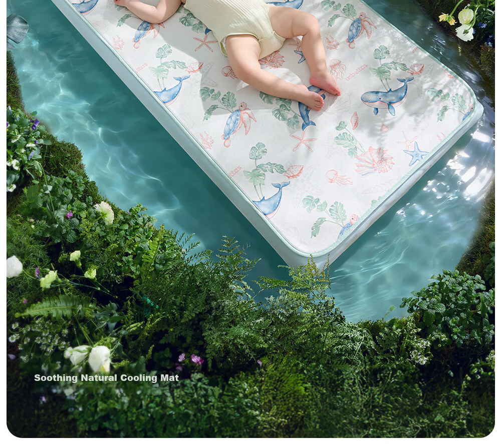 Betis Baby Cooling Mat A-Class Ramie Cooling Pad for Babies Children's Kindergarten Nap Bed Mat Holiday Garden 100*56cm 6