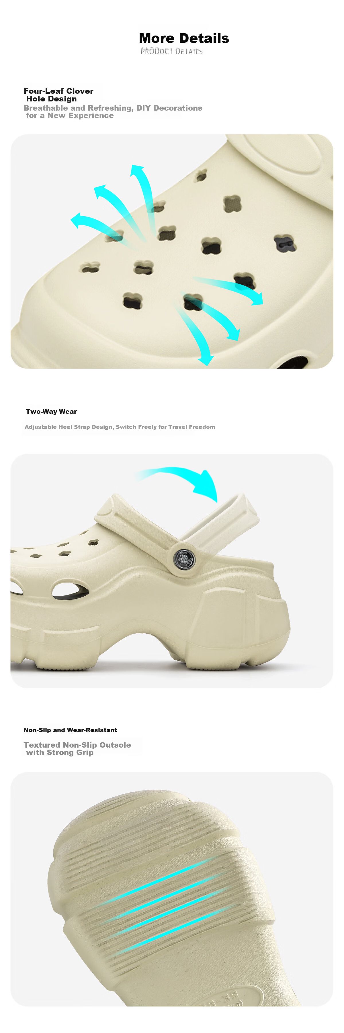 Soft Thick-Soled Women's Summer 2026 New Height-Increasing Beach Sandals Non-Slip Odor-Resistant Closed-Toe Slippers for Outdoor Wear 14