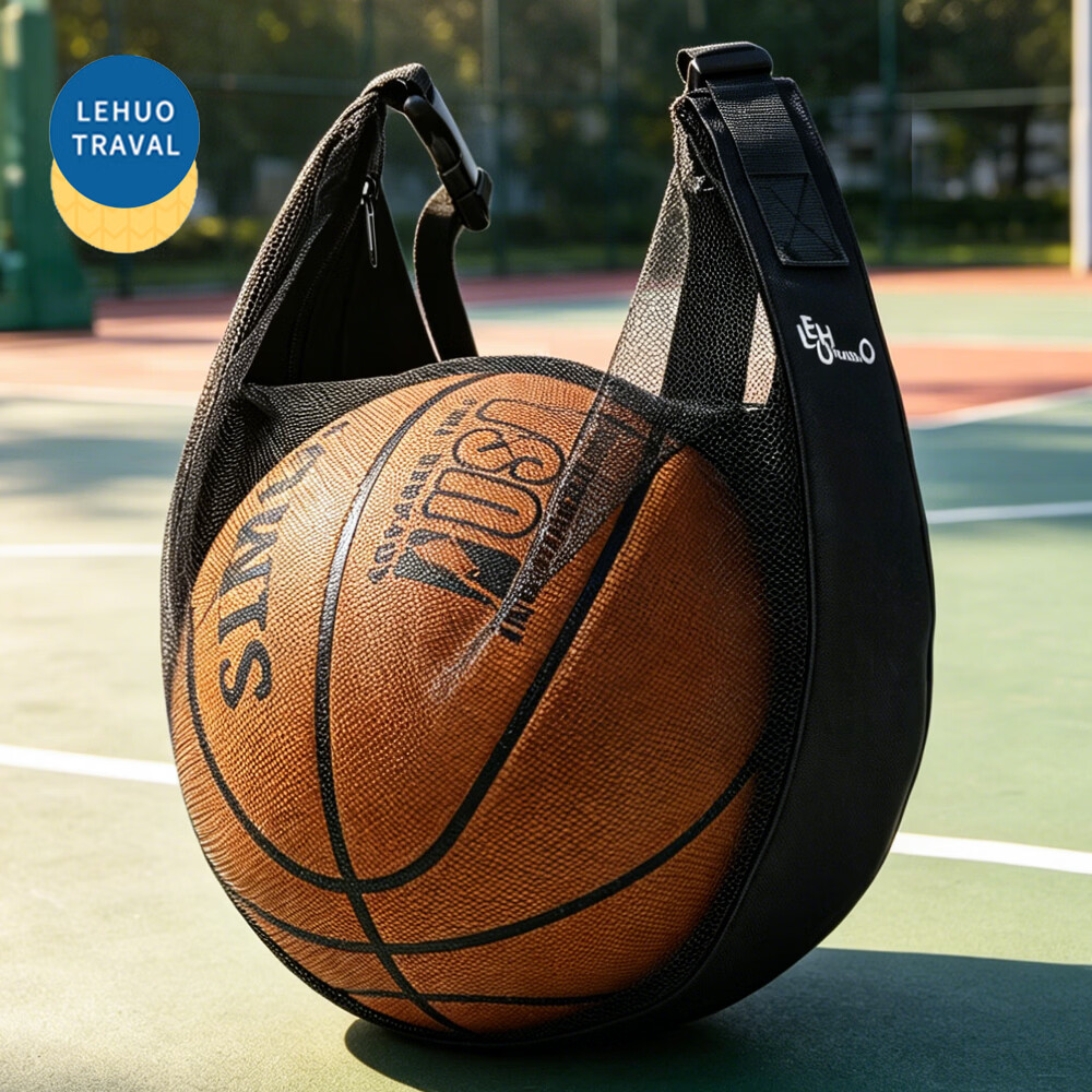 LOHAS Travel Basketball Bag Crossbody Sports Training Football Mesh Storage Portable Volleyball Net Bag Travel Essential