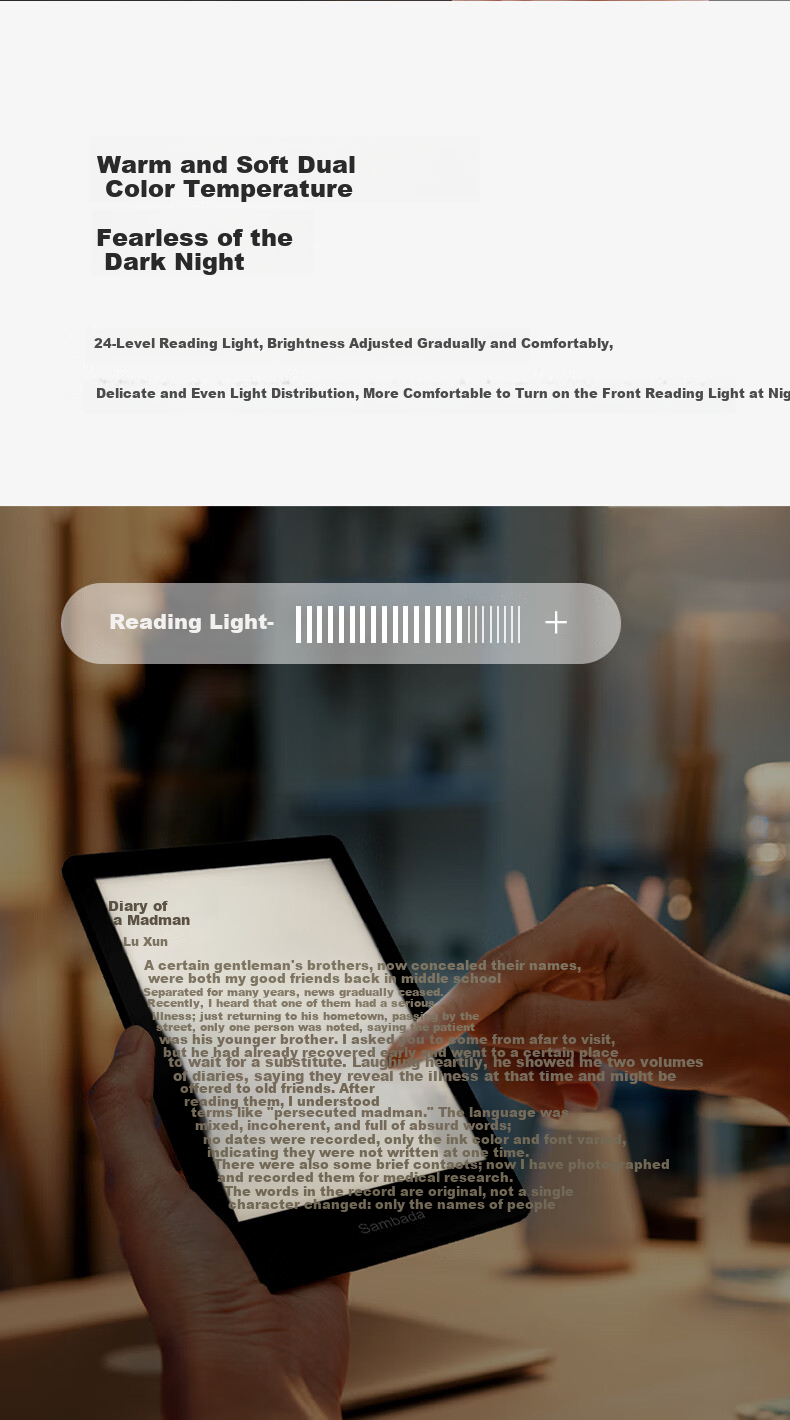 SAMBADA 6-Inch E-Reader E-Ink Screen Tablet Quad-Core CPU 32GB Large Storage Portable Ebook Reader for Novels and Comics 5