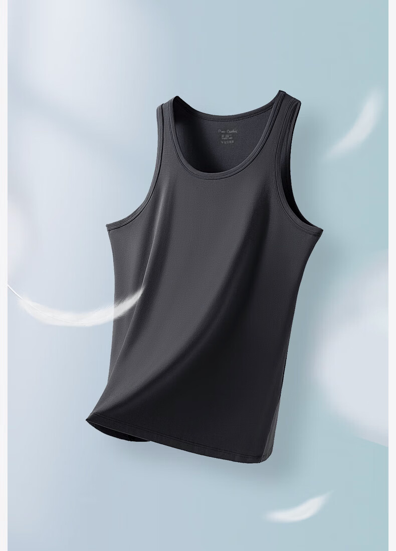 Pierre Cardin Men's Modal Cotton Vest 2026 New Summer Sweat-Absorbing Sports Fitness Sleeveless T-Shirt 5