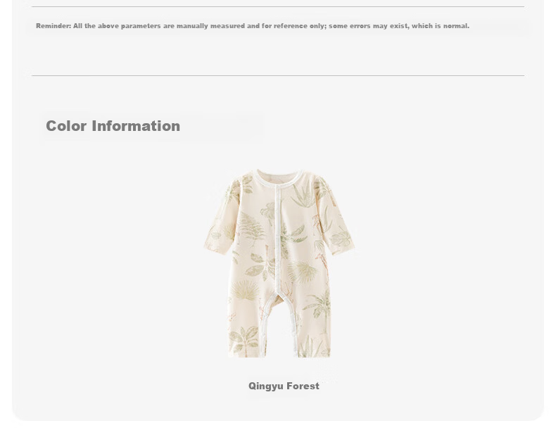 Happy Little Bear Baby Romper Summer Lightweight Breathable Long Sleeve Air Conditioning Suit Antibacterial Mite-Resistant Homewear 17