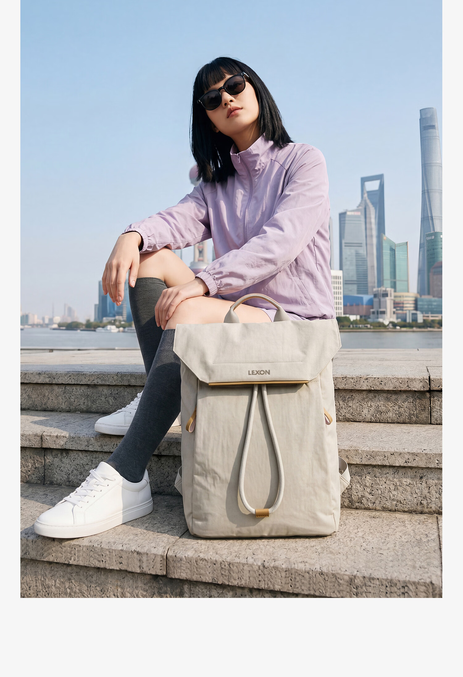 LEXON Outdoor Backpack Large Capacity Travel Bag for Men and Women Student School Bag 16-inch Laptop Bag Casual Versatile 8