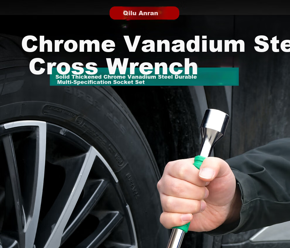 QL Cross Wrench Portable Car Tire Wrench Labor-Saving Tire Removal Tool 20-Inch Green Rubber Handle 1