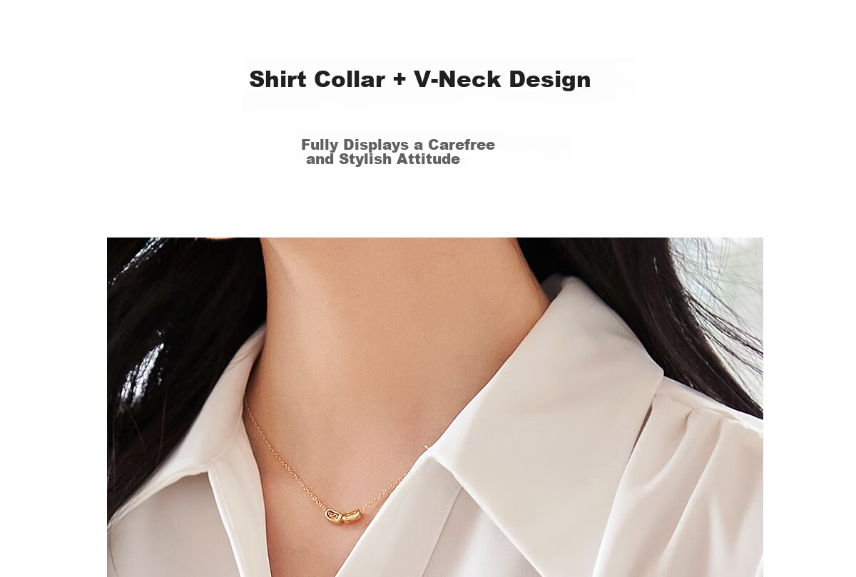 Chushen Spring Autumn Long Sleeve Shirt Women Professional Casual Commuter Lapel Versatile White Shirt S13JC2998 5