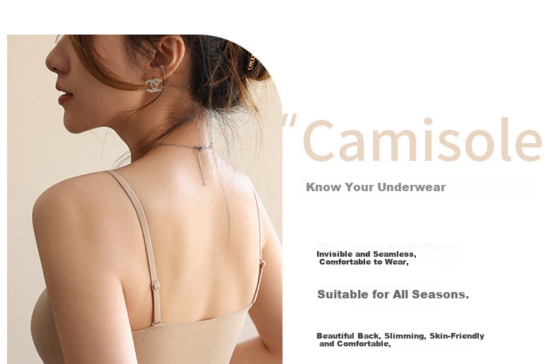 MiiOW Ice Silk Sun Protection Camisole for Women with Built-In Bra Pads, Invisible Underwear, Beautiful Back Design, And Outer Wear Top 3