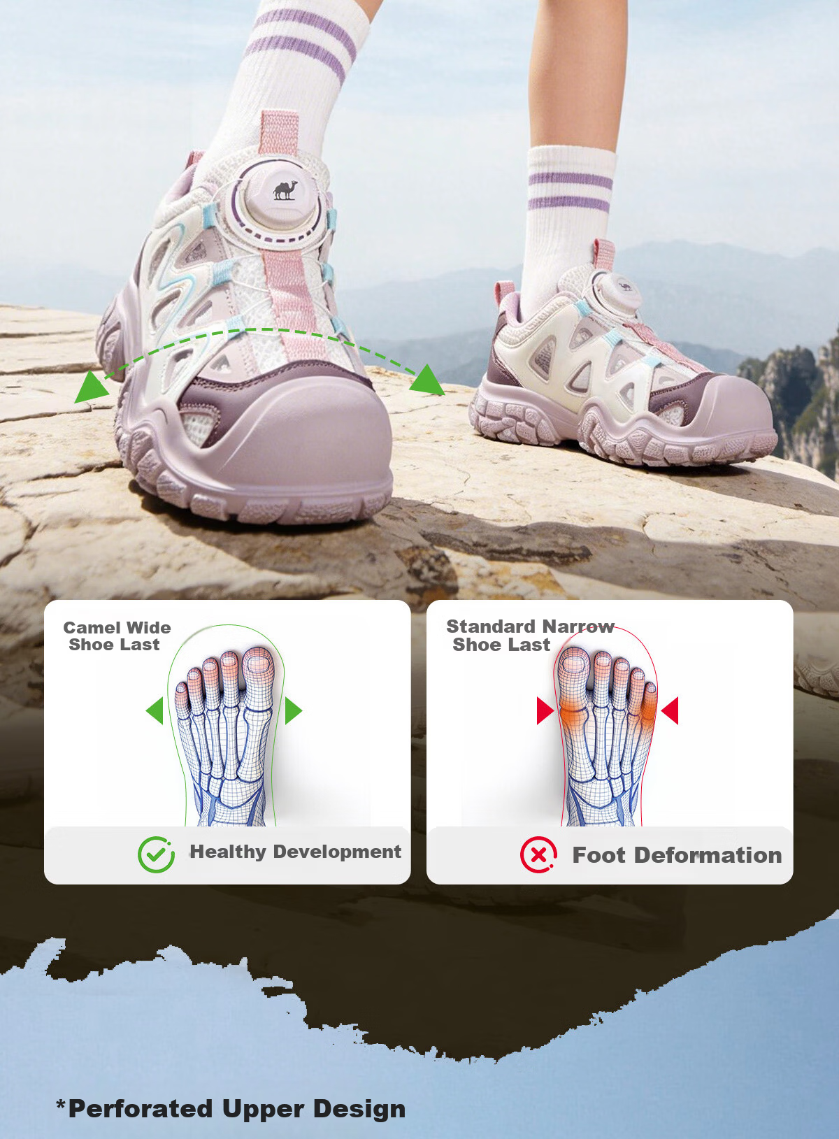 Camel Kids Hiking Shoes Spring Summer Creek Shoes Cute Outdoor Non-slip Toe Protection Sandals for Older Children and Parent-Child Models 16