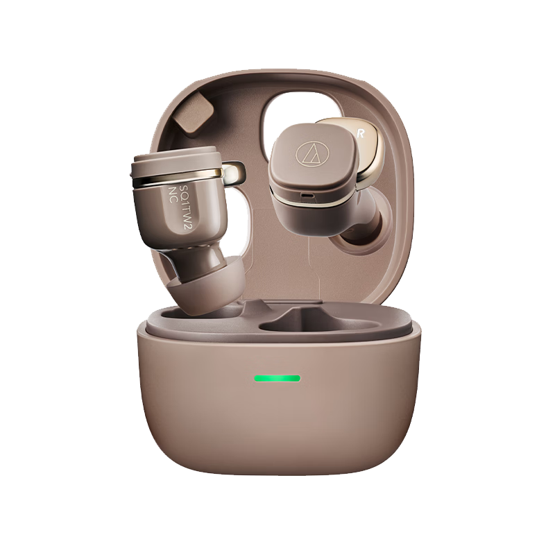 Audio-Technica SQ1TW2NC Active Noise Cancelling Bluetooth True Wireless In-Ear Earphones Wireless Charging Roasted Brown