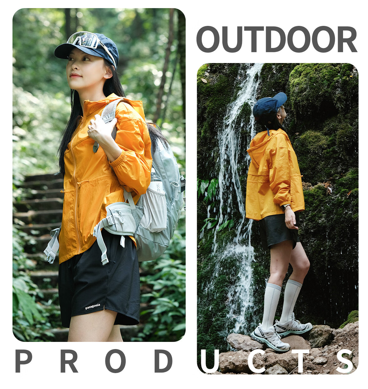 OUTDOOR PRODUCTS Women's Original Yarn UV Protection Jacket 26 Spring Summer Camping UV50+ Lightweight Breathable Skin Jacket OFPF522401 Light Water Blue 12