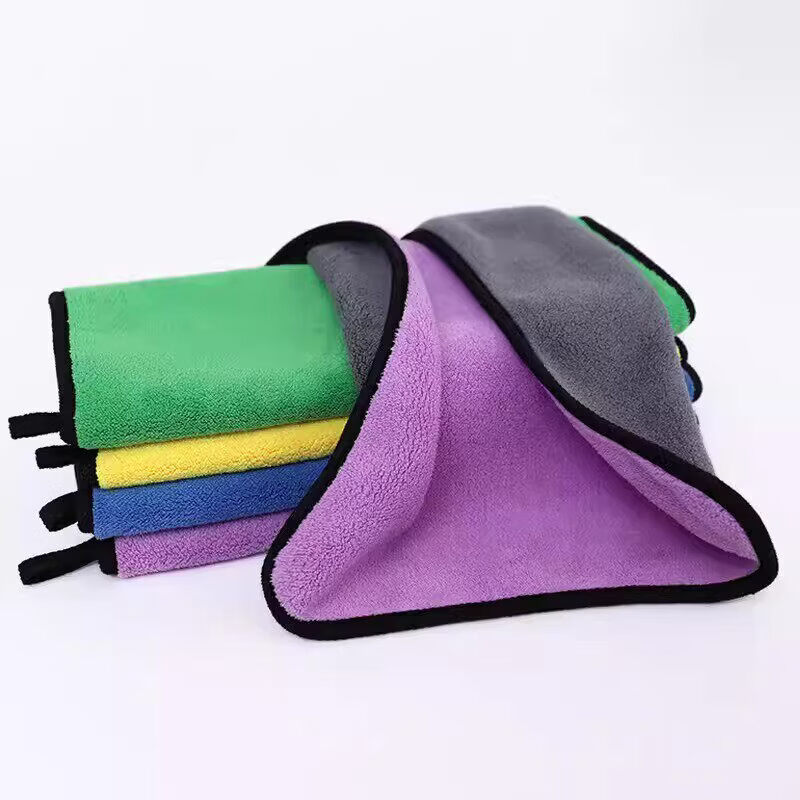 Mishiguang Microfiber Cleaning Cloths 30x30cm 5-Pack Double-Sided Absorbent Plush Dishwashing and Car Cleaning Towels 9