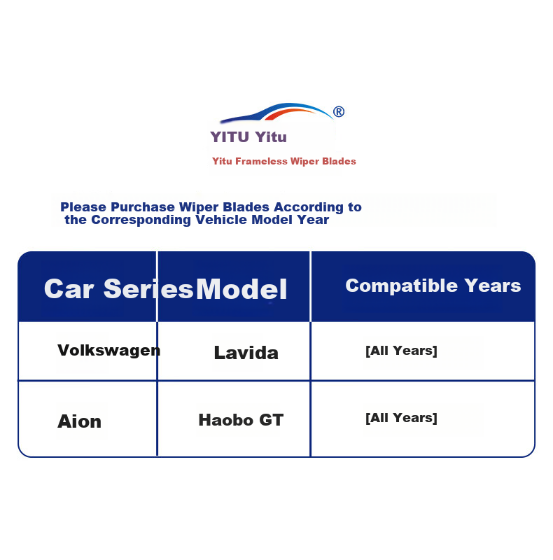 YITU Corolla Hybrid [2023 Model] Dedicated Frameless Wiper Blade, Original Size A-Grade Rubber Strip 1