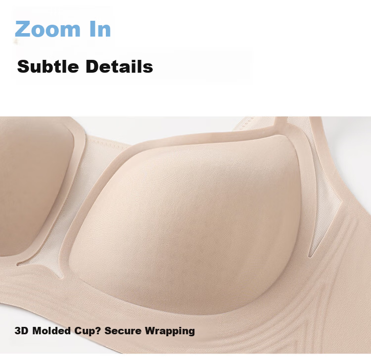 Tingmei Large Bust Exclusive Lifting Anti-Sagging Women's Push-Up Soft Support Seamless Wireless Side Breast Gathering Bra 19