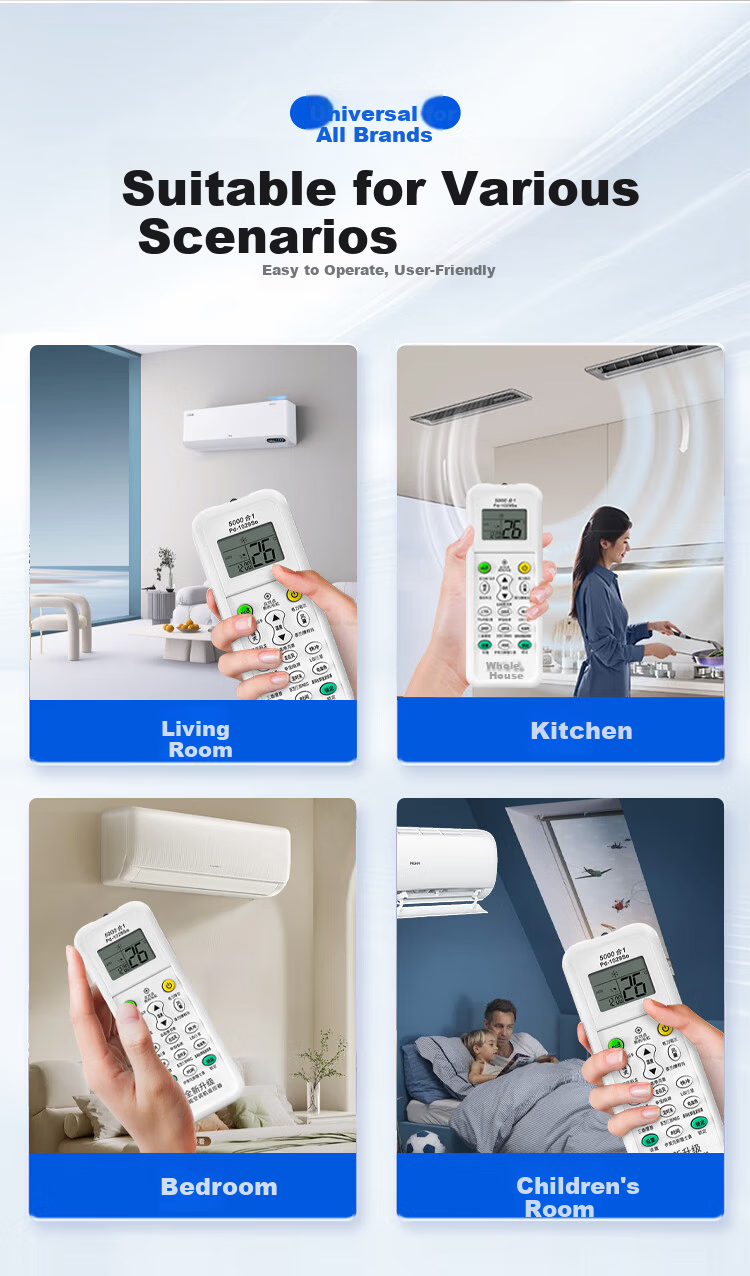 Jinying Universal Air Conditioner Remote Control Compatible with All Brands Including Gree, Midea, Hualin, Haier, TCL, Chigo, Hisense, Changhong, Panasonic, Mitsubishi, Daikin, Aux, And More 7
