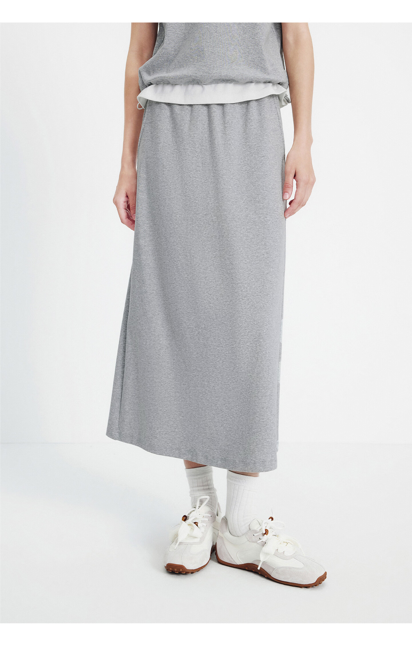 Navigare Italy Small Sailboat 26 New Casual Women's Half Skirt with Back Slit Commuter Versatile Long Skirt 2312876513 27