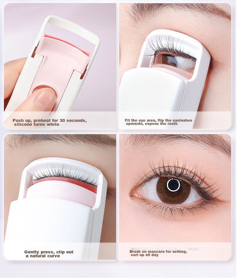 Goood Borderless Electric Eyelash Curler with Constant Temperature Heating, Long-Lasting Curling Tool for Eyelashes, No Drooping 12
