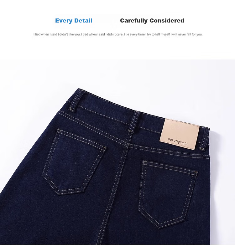 Langsha Denim Blue Jeans for Women Summer Thin 2026 New High-Waist Wide-Leg Pants Petite Hip-Covering Straight-Leg Trousers 7