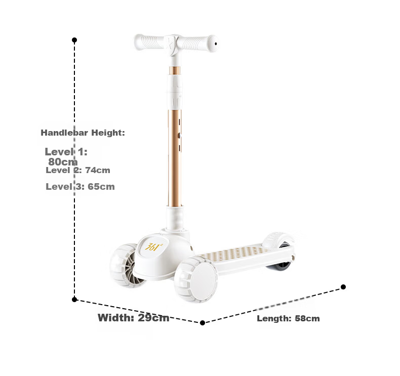 361° Kids Scooter Foldable Kick Scooter for Boys and Girls Ages 3-10, Toddler Ride-On Toy, Birthday Gift 20