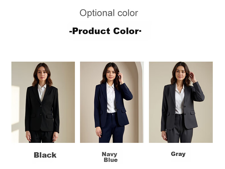 ROMON Women's Slim Fit Business Suit Jacket Professional Office OL Interview Work Commuter Blazer 6