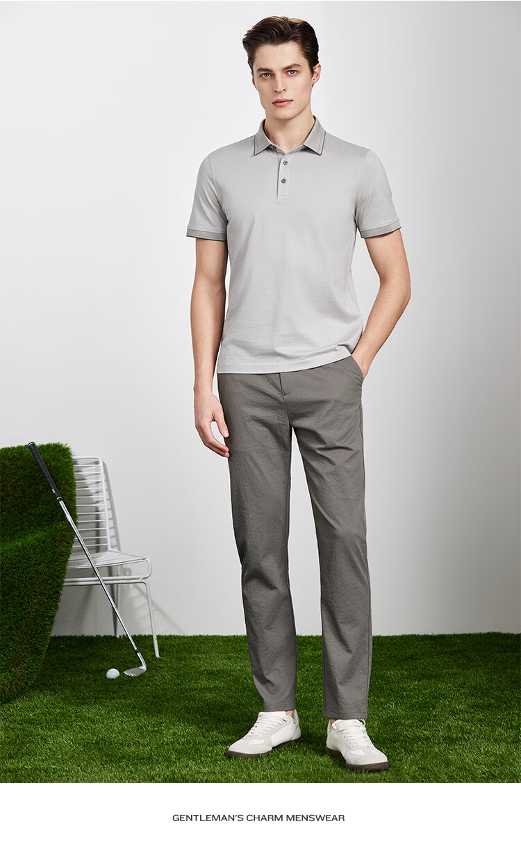 Antonio 55% Mulberry Silk Cooling Breathable High-End Short Sleeve Polo Shirt Men Summer Knitted Business Casual T-Shirt Top 41
