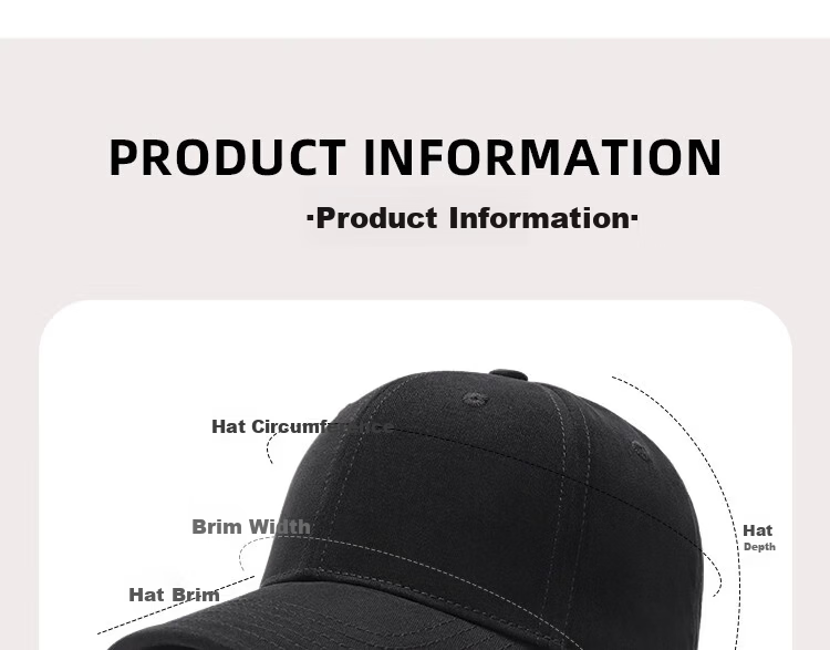 Miiow Men's Hard Top Baseball Cap Large Size Deep Fit Men's Duckbill Sun Hat Khaki 18