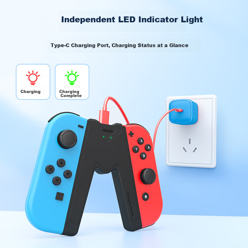 Jemdo Compatible Switch Joy-Con Controller Grip Stand Handle Grip Accessories Safe for Controllers Compatible with Switch NS/OLED with Case 4
