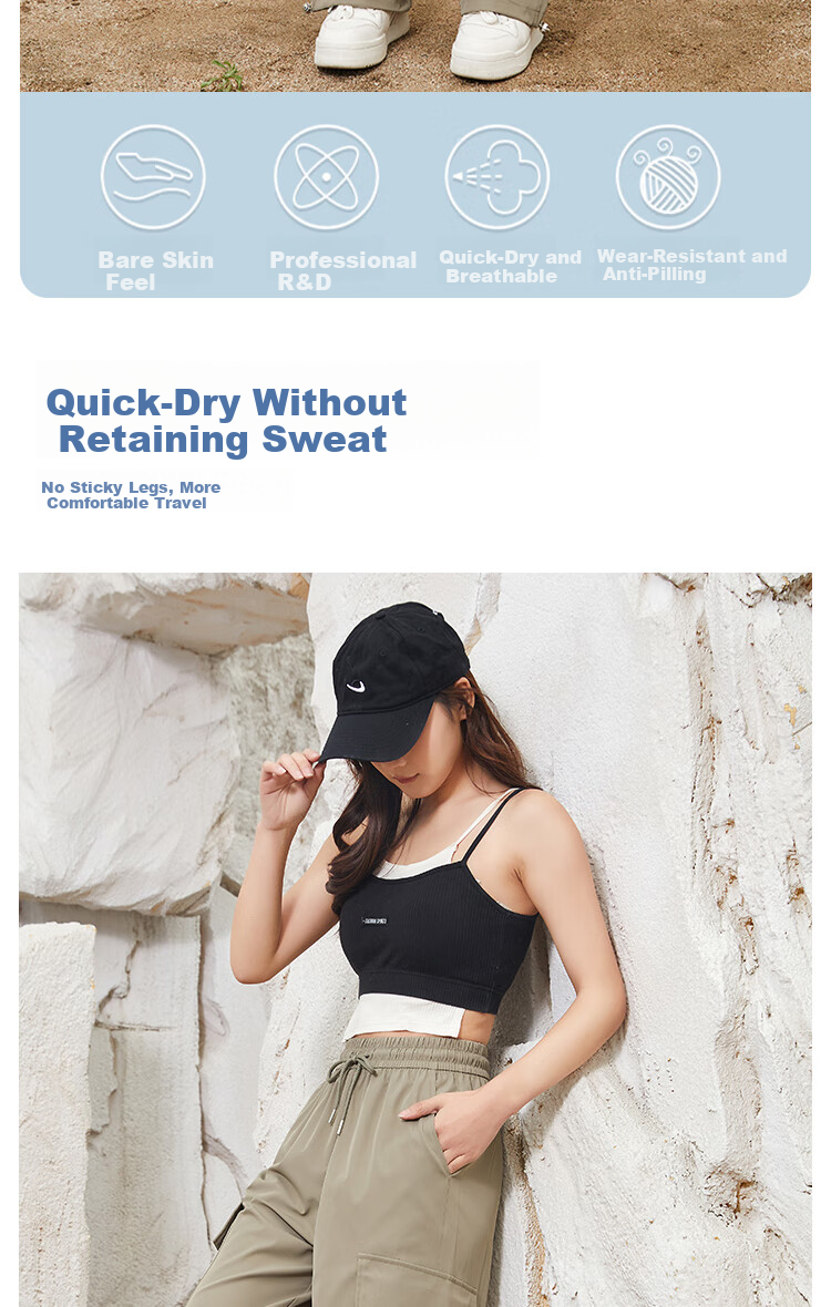 Borui Women's Work Pants 2026 Summer Outdoor Sports Tactical Straight-Leg Jogger Couple Paratrooper Casual Pants 2