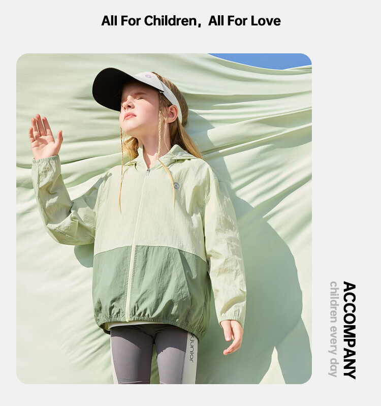ASK JUNIOR Kids Summer Sun Protection Jacket Youth UV Protection Skin Jacket Girls Colorblock Air Conditioning Sunproof Coat 22