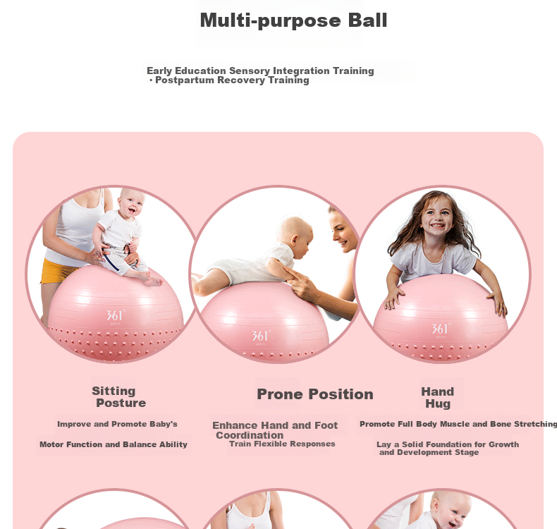 361° Yoga Ball Baby Children Sensory Training Thickened Explosion-Proof Large Dragon Ball Massage Baby Balance Ball 4