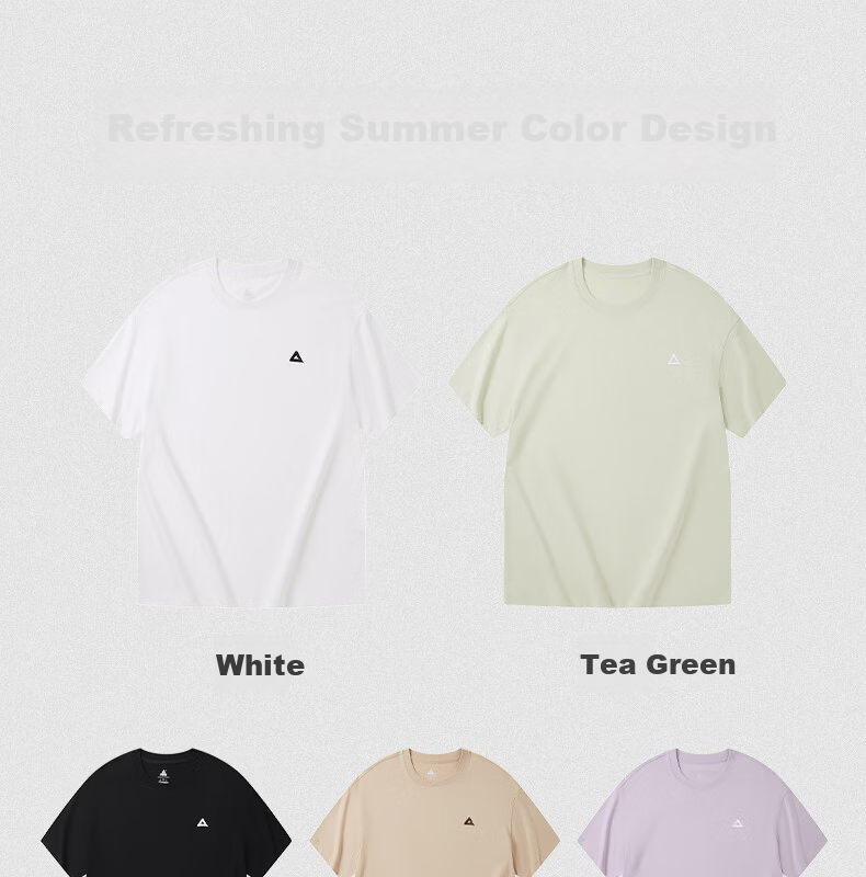 PEAK Men's Summer Short Sleeve Pure Cotton Casual Loose Breathable Outdoor Xinjiang Cotton Sports Base T-Shirt DF652430 10