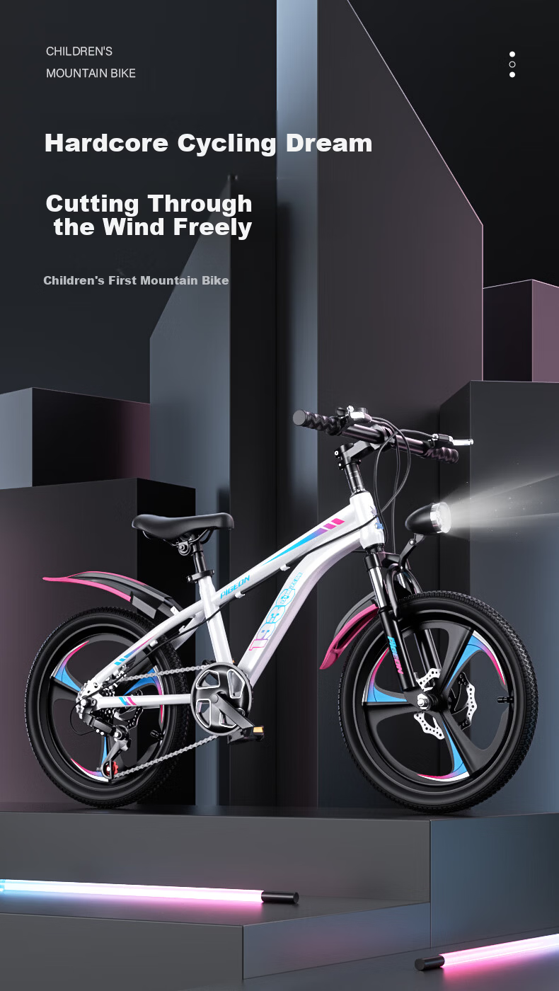 Flying Pigeon Youth Bicycle 24-inch White Mountain Bike for Boys and Girls Ages 6-18 with Gear Shifting 1