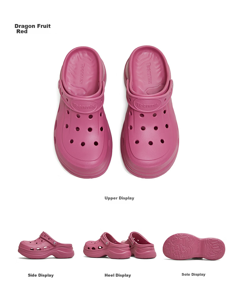 Tianmeiyi Hou Minghao Song Zuer Style Shell Hole Thick Sole Height Increasing Sandals Unisex Summer Beach Slippers 24