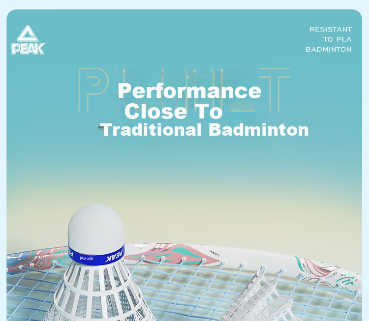 Peak Badminton Authentic Nylon Shuttlecocks High Elastic Durable Indoor Outdoor Windproof Training Competition 6-Pack Realistic Feathers 7