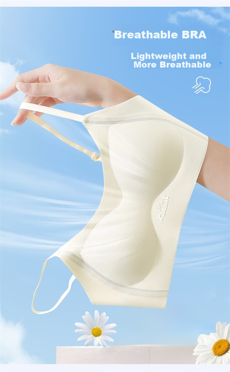 Herbal Original Color [10A Antibacterial] Girls' Seamless Back Beauty Sports Shockproof Bra for High School and Middle School Developing Girls 8