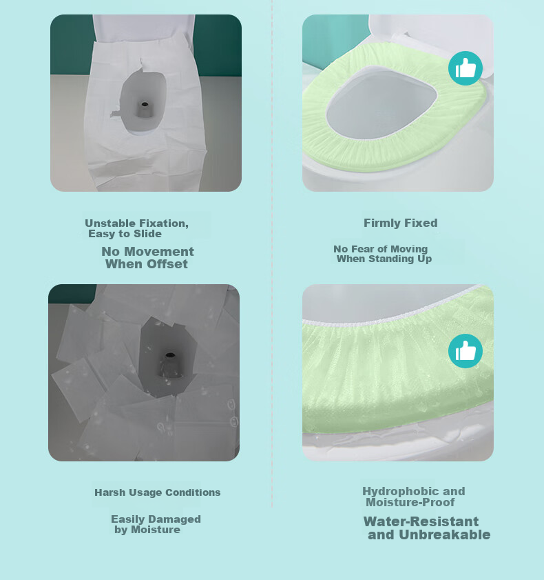 Briars Disposable Toilet Seat Covers, Extended And Thickened, Individually Wrapped, Portable Travel Sanitary Toilet Seat Protectors, 40 Pieces Per Pack 11