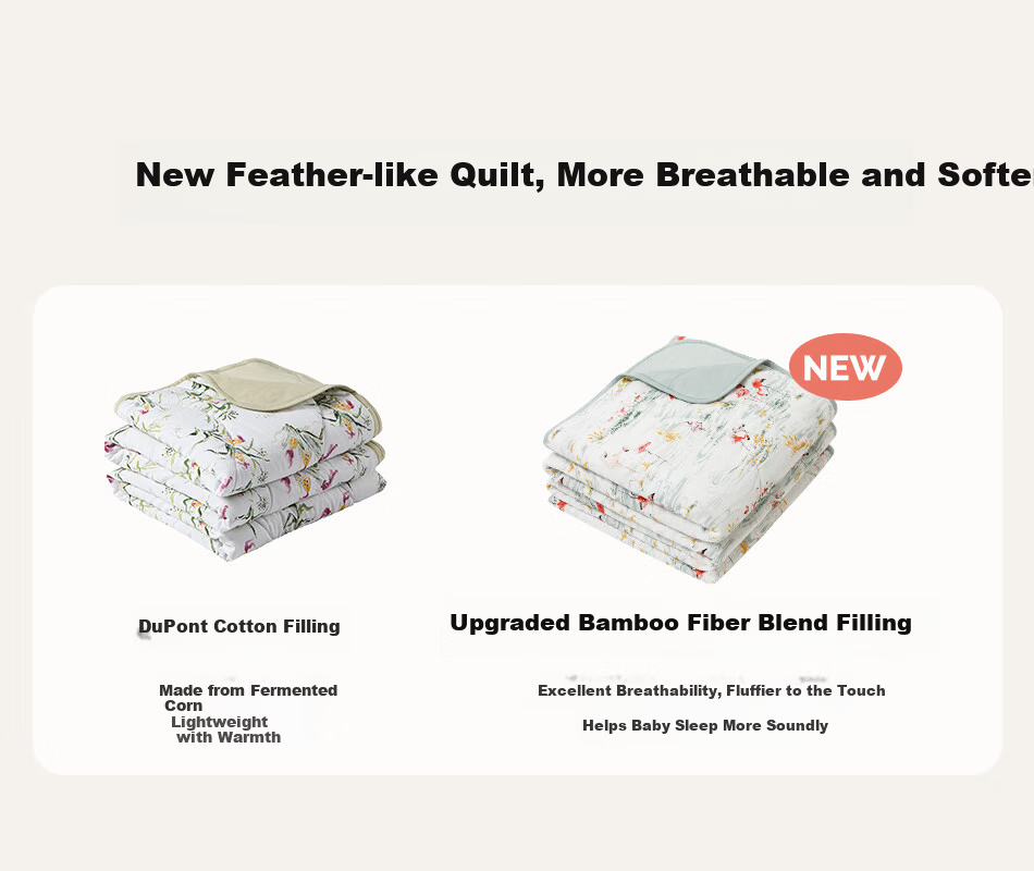 Cutelife Baby and Toddler Air Conditioning Quilt Bamboo Cotton Baby Blanket Kindergarten Four Seasons Spring and Autumn Quilt 110*140 Beach Flamingo 3