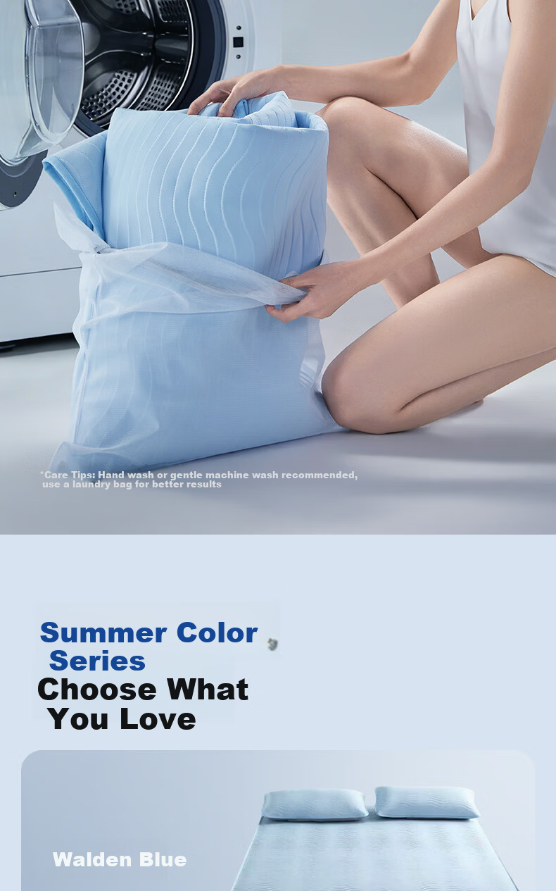 MLILY Fitted Sheet Baby-Friendly A-Class Ice Silk Cooling Full Coverage Mattress Protector 1.5m x 2m 12