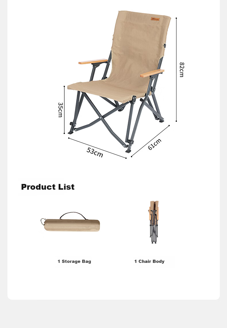 Shanfei Yunshu Sea Dog Chair Outdoor Folding Recliner Camping High Back Chair Nap Chair Fishing Beach Chair 14