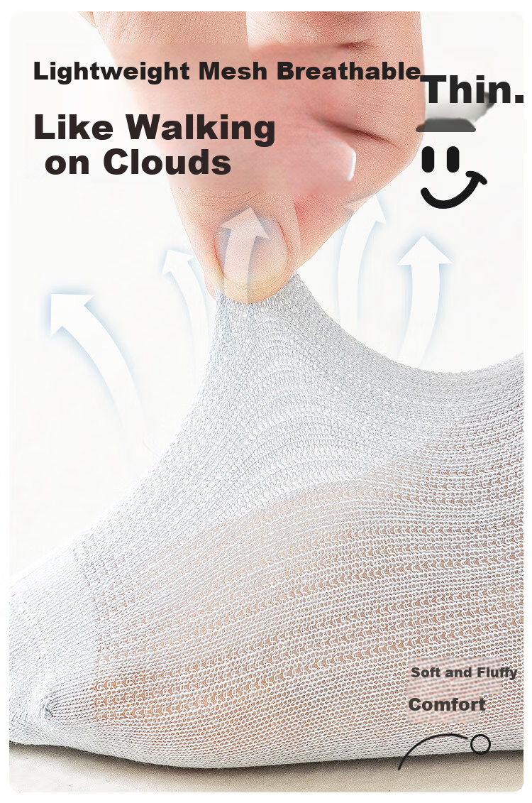 Little Pig Banner [Class A Standard] Summer Mesh Thin Boys' Socks Xinjiang Long-Staple Cotton Seamless High Elasticity Mid-Large Kids Cotton Socks 3