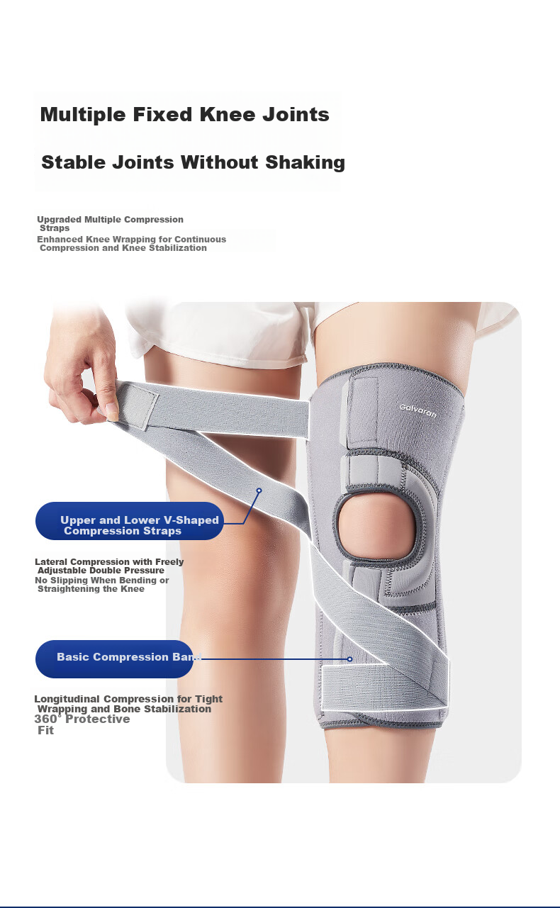 GALVARAN Knee Brace for Meniscus Injury, Sports Post-Surgery Support, Patella And Knee Joint Fixation Protector for Men And Wome 15