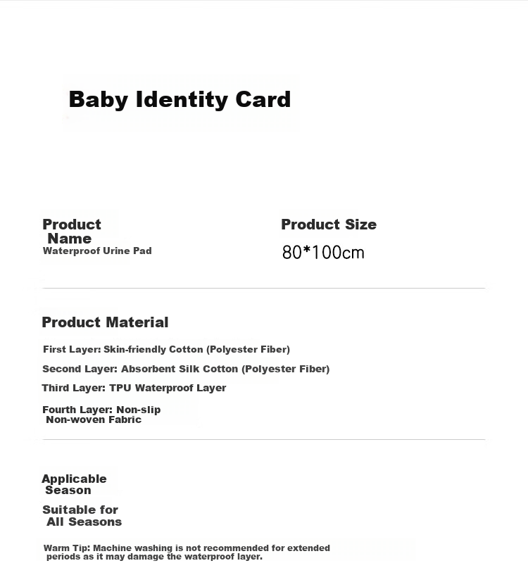 Guangduola Baby Waterproof Washable Urine Pad Mattress Menstrual Leak-Proof Care Mat Breathable for Babies and Toddlers 9