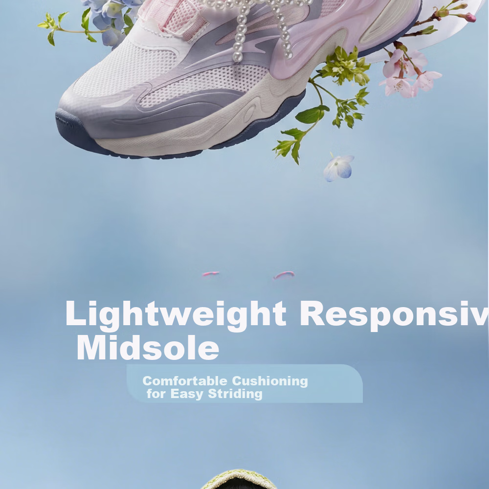 Anta Kids Girls Sports Shoes Big Kids 2026 Summer Breathable Sweet Cool Durable Butterfly Wing Casual Shoes A22628832 8