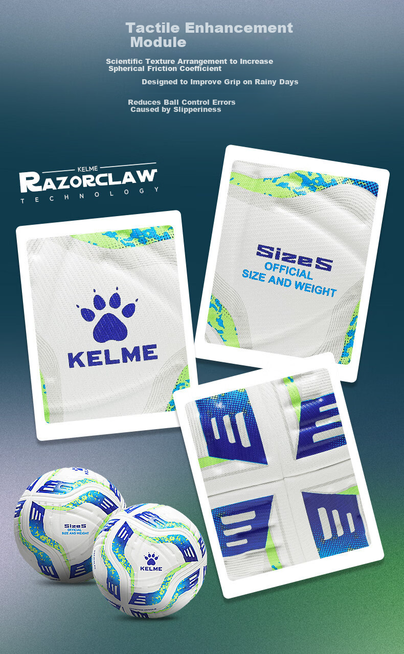 KELME Heat-Sealed Football Youth Training Student Physical Exam Official Size 5 Match Training Standard Durable Size 4 Ball 4