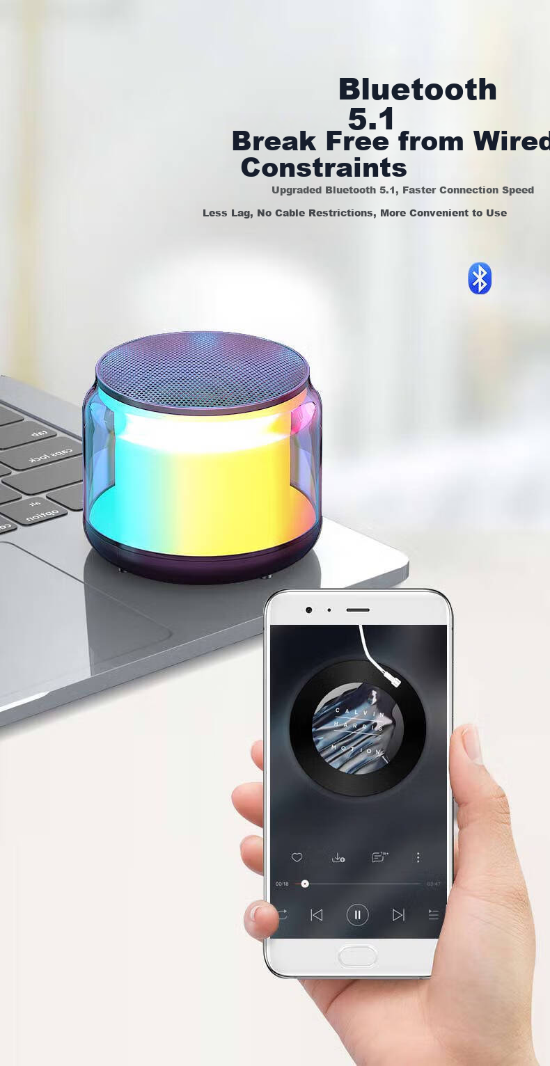 JPLAYER Wireless Bluetooth Speaker Outdoor Large Amplifier Sound System Portable Subwoofer for Mobile Phone Computer Tablet Office Desktop Music Movie Gaming Speaker 5