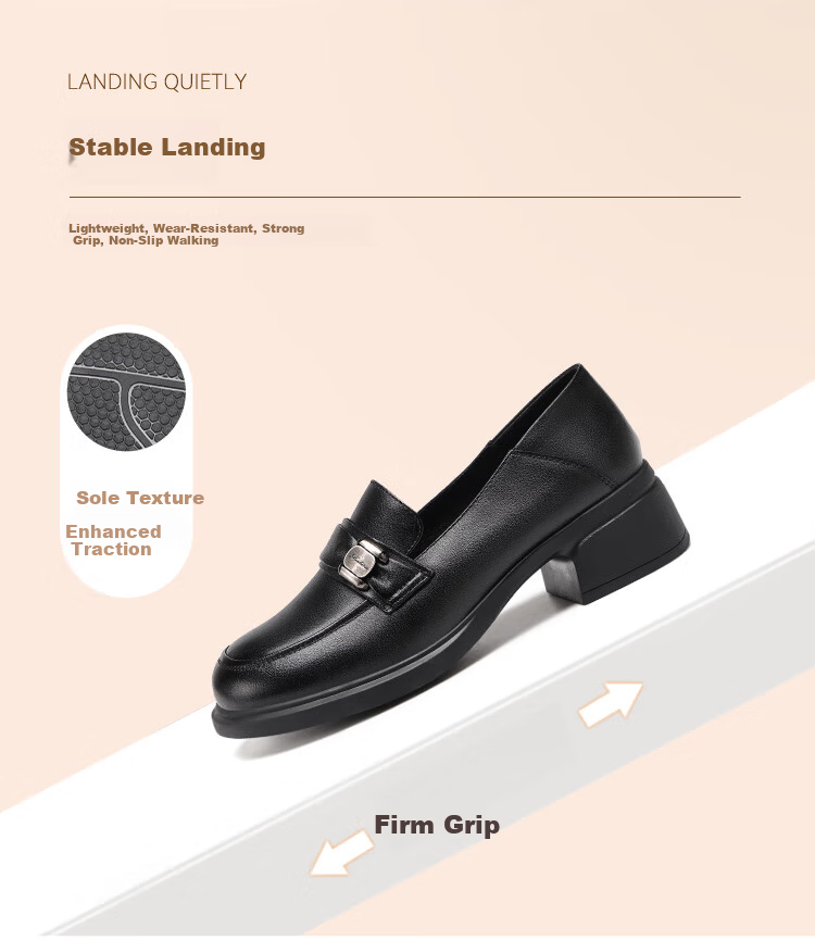 Red Dragonfly Women's Leather Soft Sole Loafers Casual Slip-On Low-Cut Shoes WTB352181 Black Size 40 5