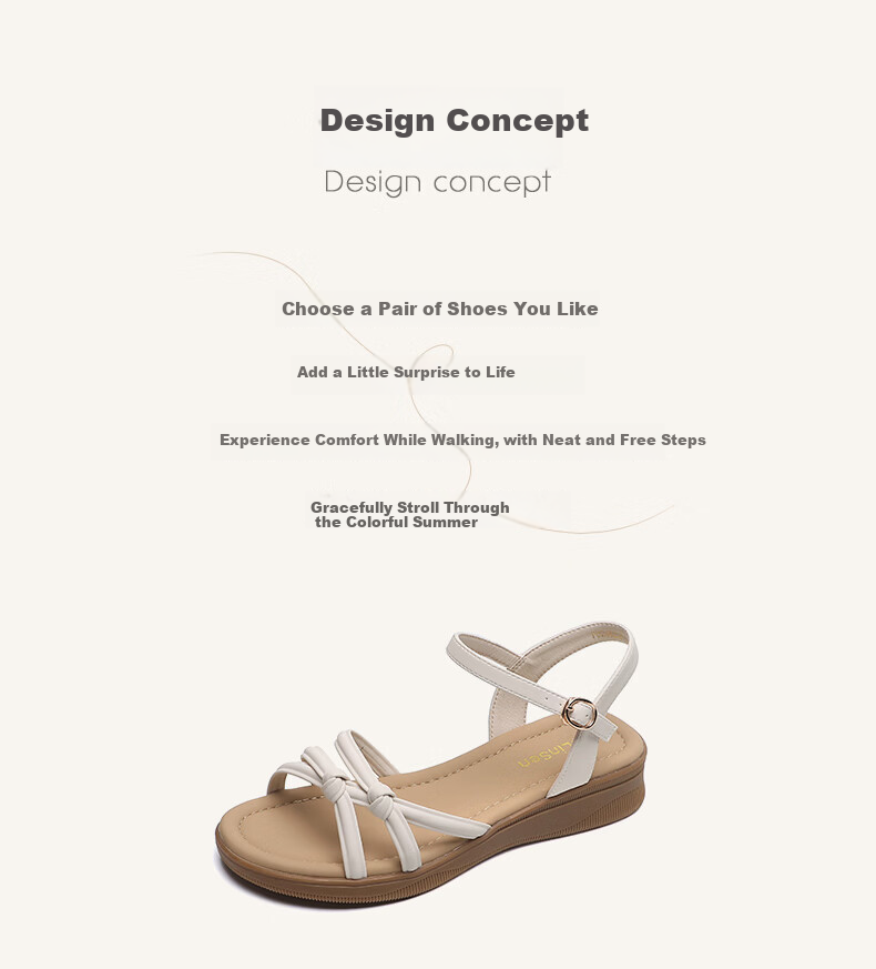MULINSEN Women's New Commuter Elegant Roman Sandals Breathable Lightweight Summer Sandals Coffee Size 35 1