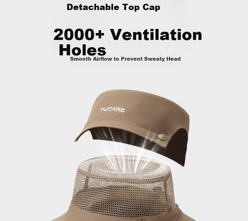 TUCANO UV Protection Sun Hat Men Summer Outdoor Anti-UV Fishing Hat Mountaineering Hat Women Fisherman Hat Wide Brim Sun Hat 4