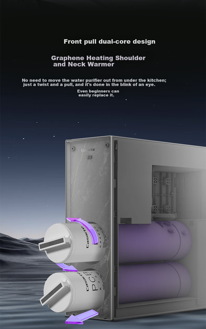 Casarte Water Purifier Rich Strontium Mineral Hot and Cold Integrated 1000G 6-Year Long-Lasting Gold Membrane Kitchen Undersink Direct Drinking Reverse Osmosis Water Purifier RZQ19HU1 15