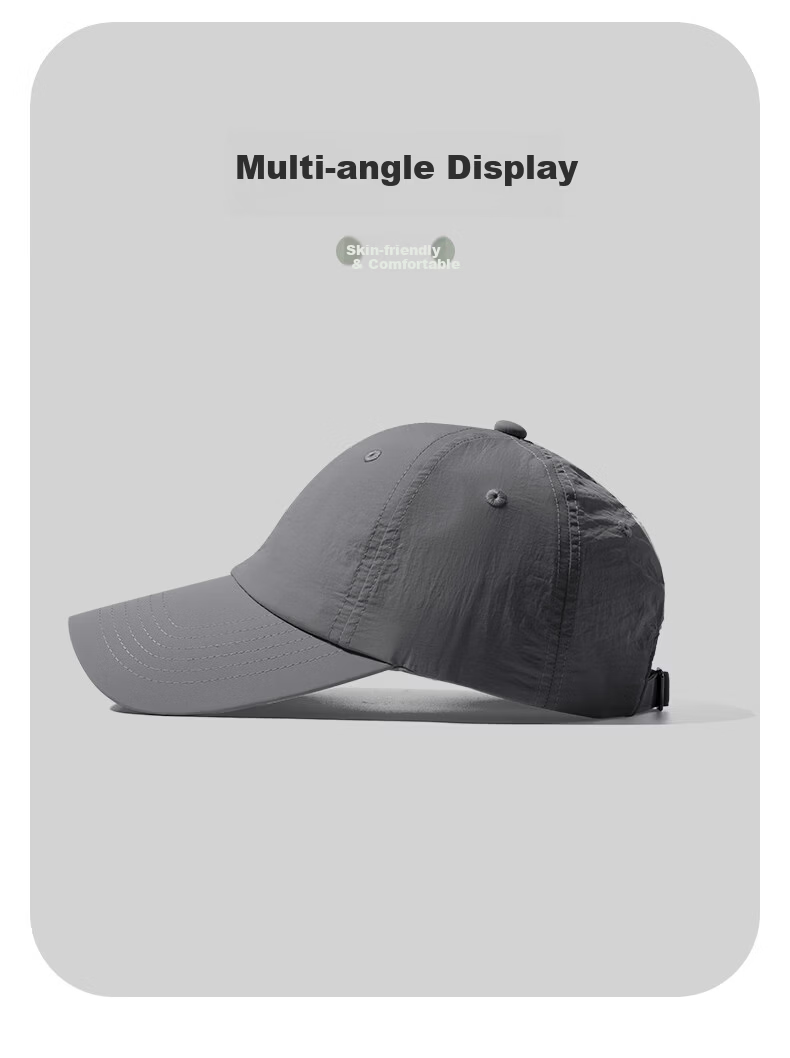 Saint Susanna Men's Baseball Cap Summer Lightweight Outdoor Fashion Quick-Dry Sunshade Duckbill Casual Sun Hat Dark Gray 5
