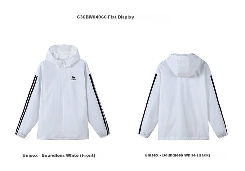 CAMEL Campus Windbreaker Retro Hooded Unisex Spring Autumn Lightweight Jacket C36BW0L4066 Phantom Black XL 17